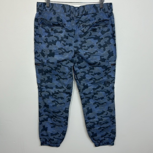 Madewell Blue Camouflage Zip Cargo Pants 28 NWT - Picture 4 of 6